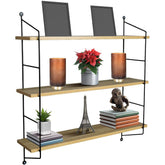 Floating Shelf with Metal Brackets (3 Tier)